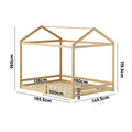 Oikiture Kids House Fence Bed Frame - Double
