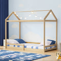 Oikiture Kids House Fence Bed Frame - Single