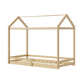 Oikiture Kids House Fence Bed Frame - Single