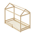 Oikiture Kids House Fence Bed Frame - Single