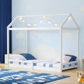 Oikiture Kids House Fence Bed Frame - Single