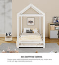 Oikiture Kids House Fence Bed Frame - Single