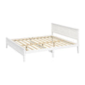 Oikiture Wooden Bed Frame Slatted Base Headboard Pine Timber - King