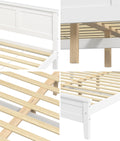 Oikiture Wooden Bed Frame Slatted Base Headboard Pine Timber - King