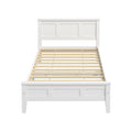 Oikiture Wooden Bed Frame Slatted Base Headboard Pine Timber - King Single