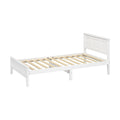 Oikiture Wooden Bed Frame Slatted Base Headboard Pine Timber - King Single