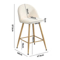 Oikiture Boucle Bar Stool