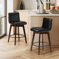 Oikiture Leather Bar Stool - Wooden