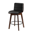 Oikiture Wooden Bar Stool - Set of 4 - Black - Aic