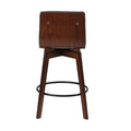 Oikiture Wooden Bar Stool - Set of 4 - Black - Aic
