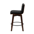 Oikiture Wooden Bar Stool - Set of 4 - Black - Aic
