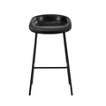Oikiture 2PCS Bar Stools Dining Chairs with Metal Counter Stool Black