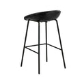 Oikiture 2PCS Bar Stools Dining Chairs with Metal Counter Stool Black