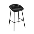 Oikiture 4PCS Bar Stools Dining Chairs with Metal Counter Stool Black