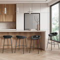 Oikiture 4PCS Bar Stools Dining Chairs with Metal Counter Stool Black - product image 8