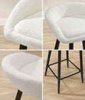 Oikiture Bar Stools Set of 2 – Boucle