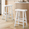 Oikiture Kitchen Bar Stools - White