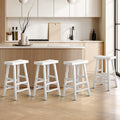 Oikiture Kitchen Bar Stools - White
