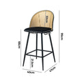 Oikiture Velvet Dining Chair - Black