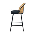 Oikiture Velvet Dining Chair - Black