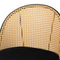 Oikiture Velvet Dining Chair - Black