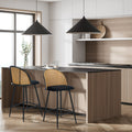 Oikiture Velvet Dining Chair - Black