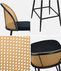Oikiture Velvet Dining Chair - Black