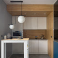 Oikiture Bar Table with Storage- White & Wood - Default Title