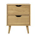 Oikiture Bedside Table - 2-Drawers