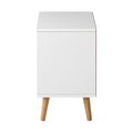 Oikiture 2-Drawer Bedside Table - White