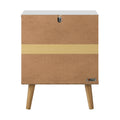 Oikiture 2-Drawer Bedside Table - White