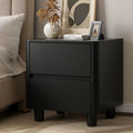 Oikiture 2-Drawer Bedside Table - Black