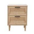 Oikiture Nightstand Bedside Table 2 Drawers