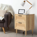 Oikiture Nightstand Bedside Table 2 Drawers