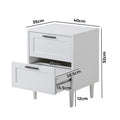 Oikiture Bedside Table - 2-Drawers