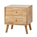 Oikiture 2-Drawer Bedside Table - Single