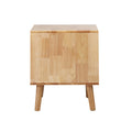 Oikiture Wood Bedside Table - 2-Drawers