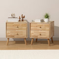 Oikiture 2-Drawer Bedside Table - Set of 2