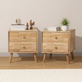 Oikiture 2-Drawer Bedside Table - Set of 2