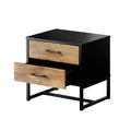 Oikiture Bedside Table - 2-Drawer - Storage