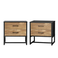 Oikiture Bedside Table - 2-Drawer - Storage