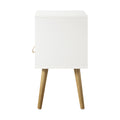 Oikiture 2x Bedside Tables Side Tables with Leather Handles White - product image 6
