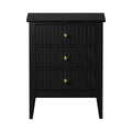 Oikiture Bedside Table 3 Drawers