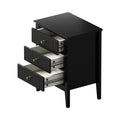 Oikiture Bedside Table 3 Drawers