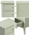 Oikiture Bedside Table - 3-Drawers