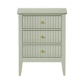 Oikiture Bedside Table 3 Drawers