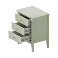 Oikiture Bedside Table 3 Drawers