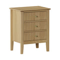 Oikiture Bedside Table - 3-Drawers