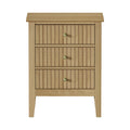 Oikiture Bedside Table - 3-Drawers