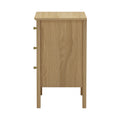 Oikiture Bedside Table 3 Drawers